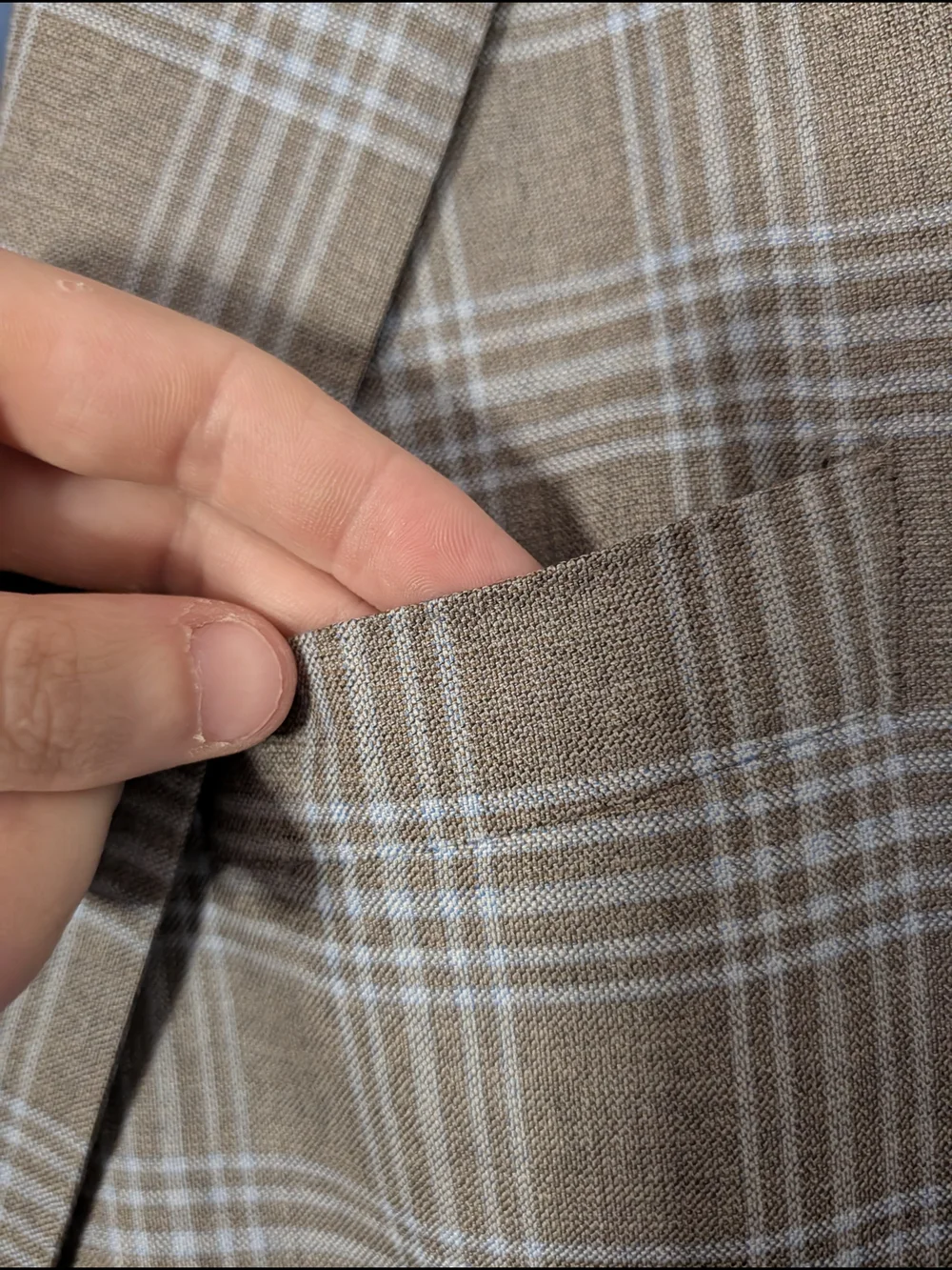 COPPLEY Tessilstrona Silk & Wool Gray/Blue Exploded Plaid Sport Coat 42L